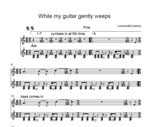 While My Guitar Gently Weeps (Harrison, arr. Fischbacher)