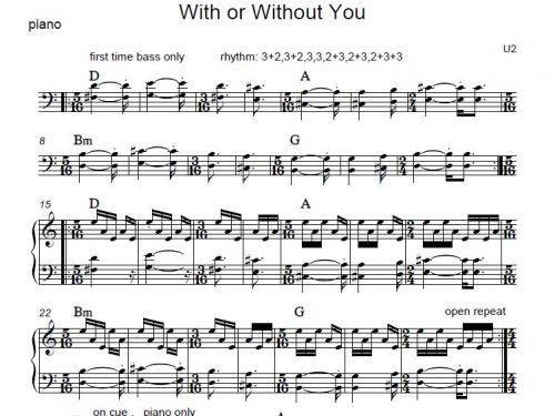 With Or Without You (U2, arr Fischbacher)